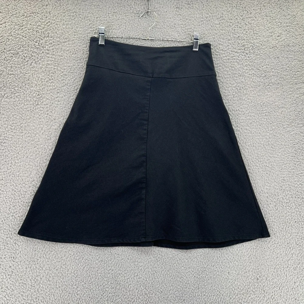 BETABRAND Skort Womens Size‎ Small Solid Black Zipper Back A Line Basic Neutral
